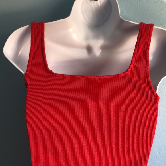 Forever21 Square Neck Red Bodycon Mini Dress - Picture 5 of 5